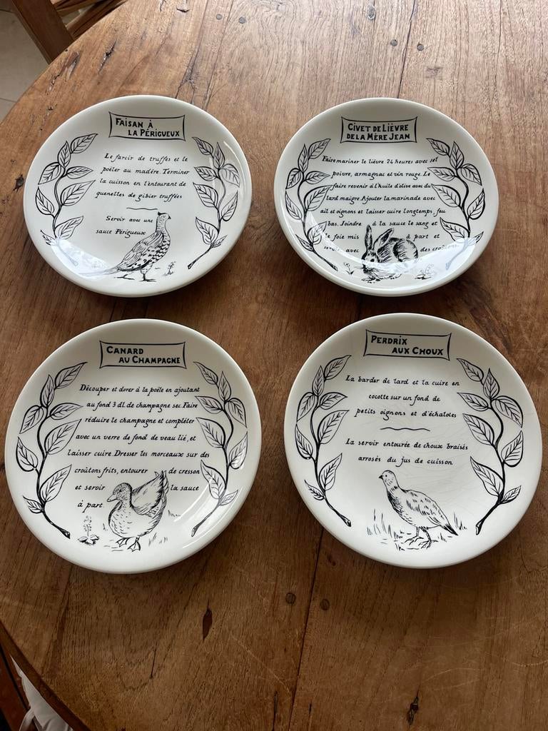 GIEN dinerborden met wild recepten, Ophalen, Overige stijlen, Bord(en)