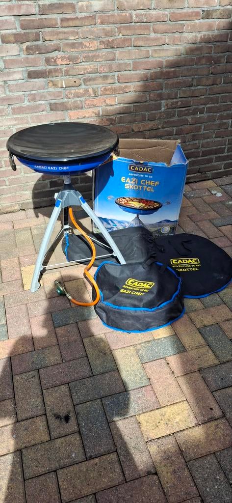Skottelbraai op gas. cadac. Met beschermhoes, Ophalen, Zo goed als nieuw, Cadac