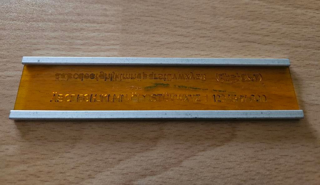 Rotring lettersjabloon 3,5 mm, Ophalen of Verzenden, Gebruikt