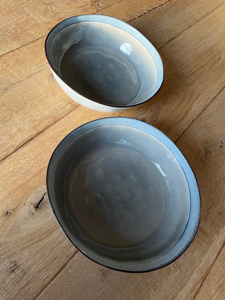 Riverdale schalen, twee stuks, Huis en Inrichting, Ophalen, Keramiek, Effen, Schaal of Schalen