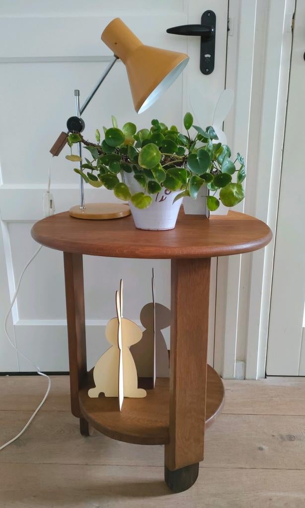 Art Deco bijzettafel Amsterdamse school tafel tafeltje eiken, Antiek en Kunst, Antiek | Meubels | Tafels, Ophalen