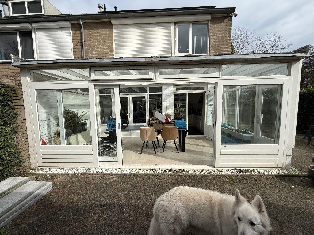 Schuifpui, Ophalen, Gebruikt, 225 cm of meer, Inclusief glas