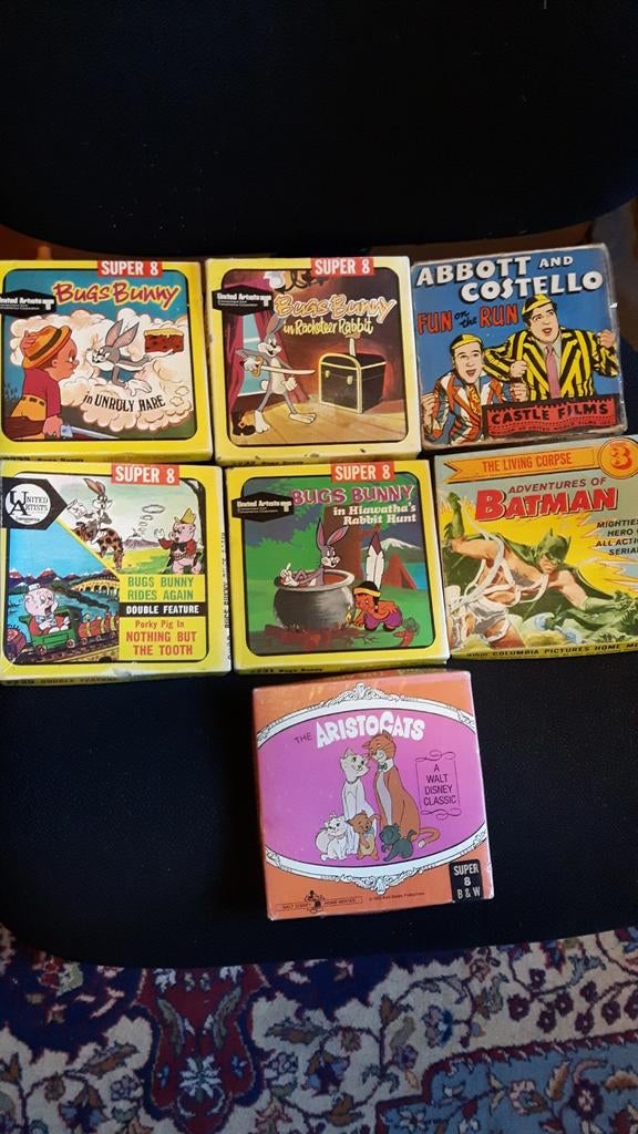 7  films  kinder, Ophalen, 8mm film