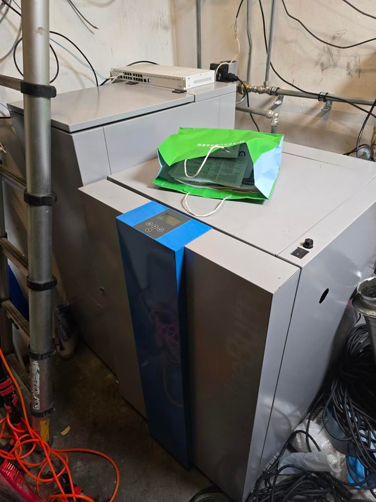 BlueBurn pelletkachel cv 16-32kW, Ophalen, Gebruikt, Houtkachel, Vrijstaand