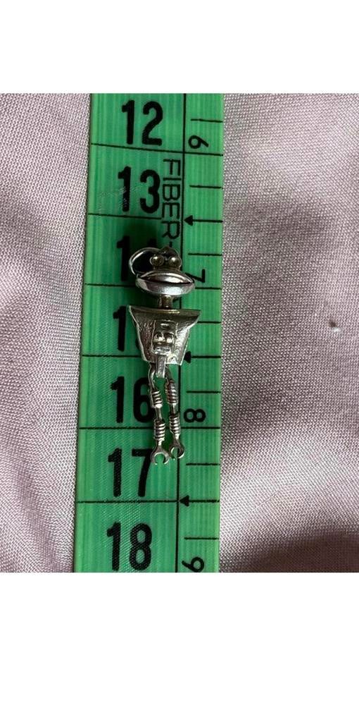 Zilveren bedel kettinghanger bewegende kikker bedelarmband, Ophalen of Verzenden, Zo goed als nieuw, Zilver