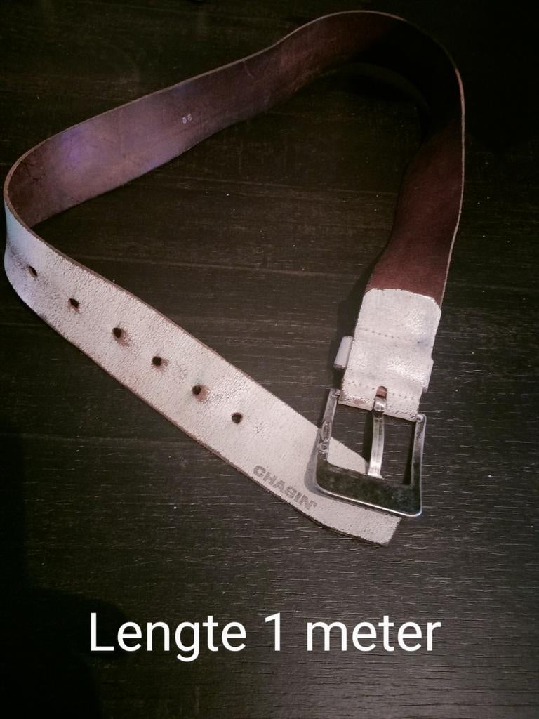 Lederen chasin broek riem, Chasin, 95 tot 105 cm, Ophalen of Verzenden, Riem of Ceintuur