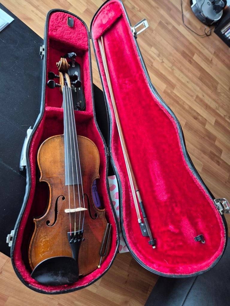 Antieke Boheemse Viool "Mathias Heinicke", Muziek en Instrumenten, Strijkinstrumenten | Violen en Altviolen, Ophalen, Gebruikt