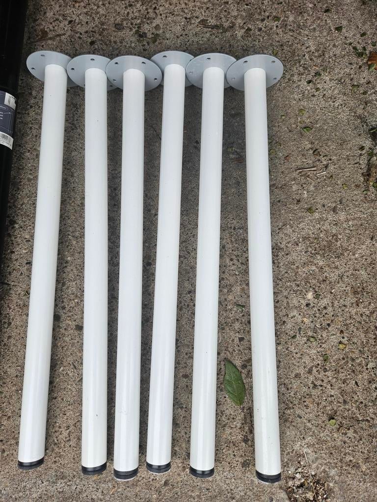 IKEA Adils witte Tafelpoot -totaal 4 stuks-, Ophalen, Rechthoekig, 50 tot 100 cm, 50 tot 100 cm