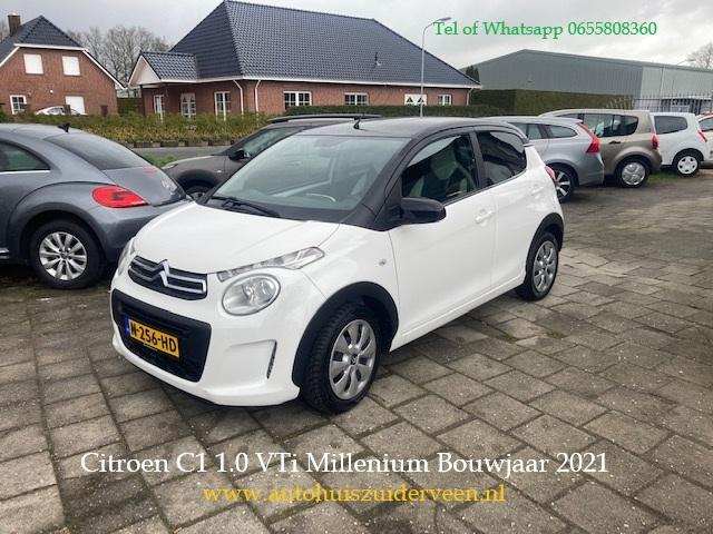 Citroen C1 1.0 VTi 72PK S&S 5DRS Millenium Led 2021, 21 km/l, Stof, Gebruikt, Euro 6