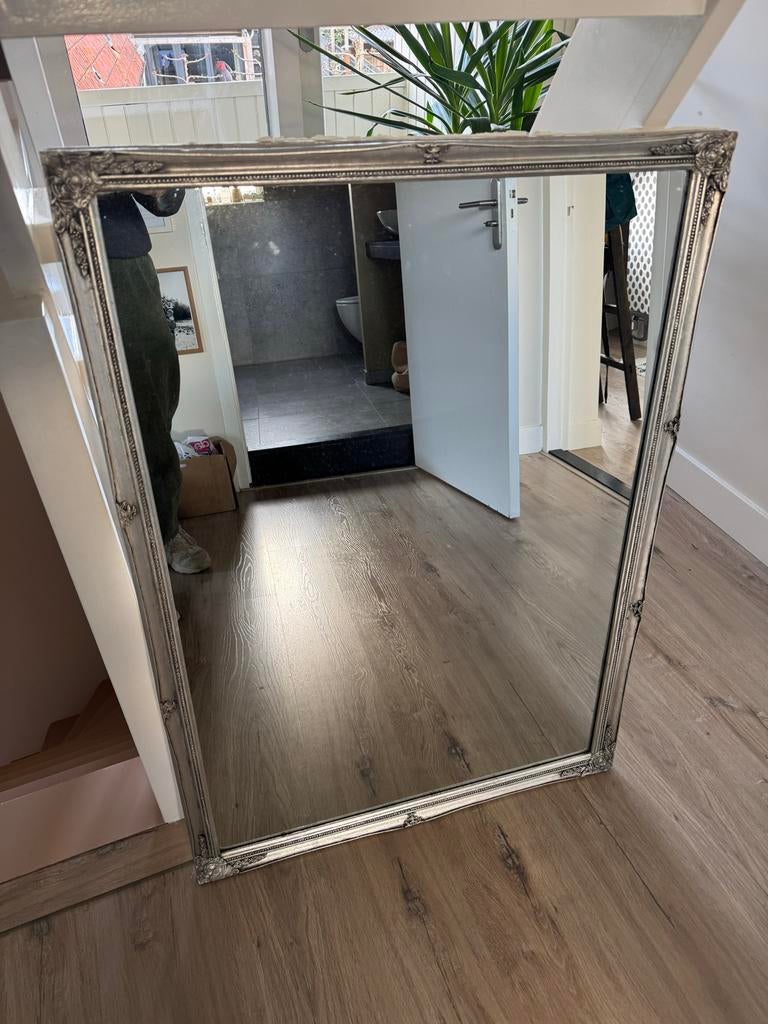 Grote zilveren spiegel van Xenos - gratis ophalen, Ophalen, Gebruikt, 100 tot 150 cm, 75 tot 100 cm