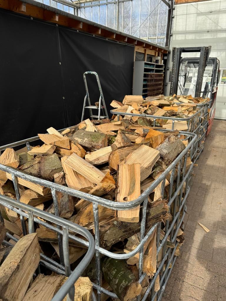 Haardhout mix, 3 tot 6 m³, Ophalen of Verzenden, Overige houtsoorten, Blokken