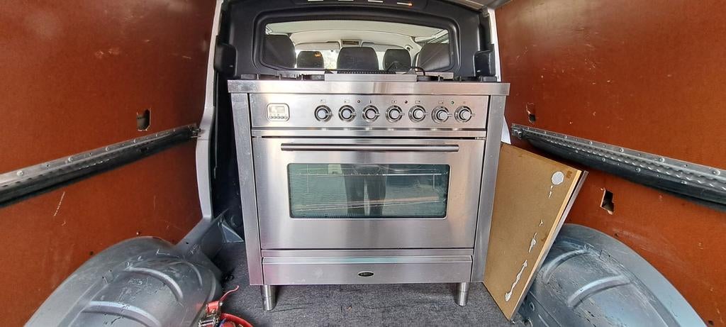 Boretti gasfornuis met fry-top en diverse assousiares, Witgoed en Apparatuur, Fornuizen, Ophalen, Gebruikt, 60 cm of meer, Gas