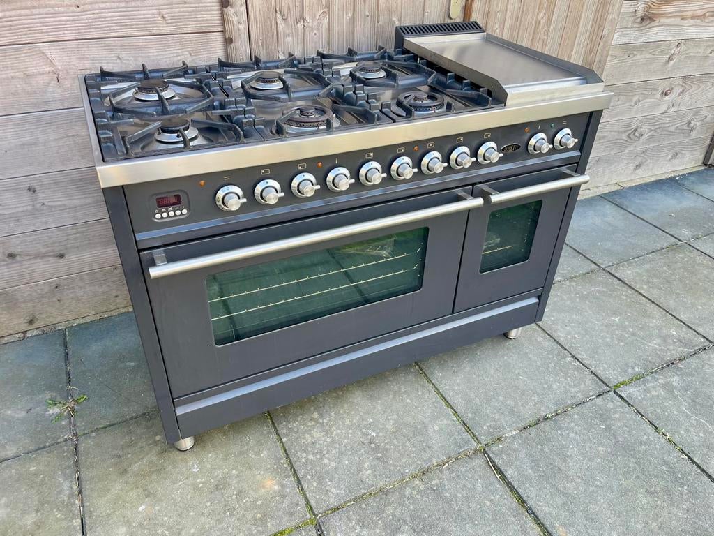 Uniek Boretti 120cm fornuis met gas- en elektrische oven!, Witgoed en Apparatuur, Ophalen of Verzenden, Zo goed als nieuw, Gas