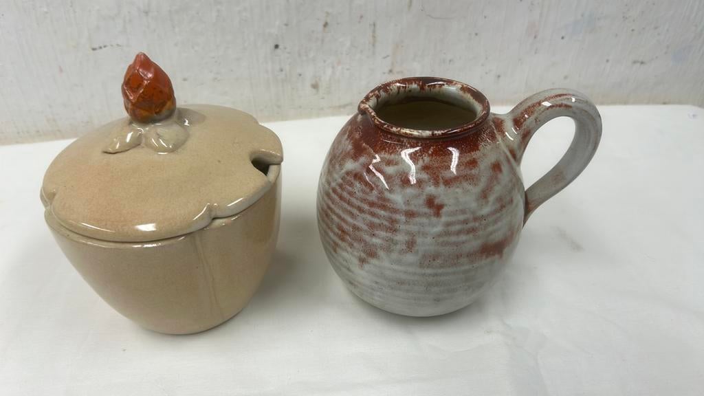 2x mobach melkkan suikerpot aardewerk, Overige typen, Ophalen of Verzenden, Zo goed als nieuw, Overige stijlen