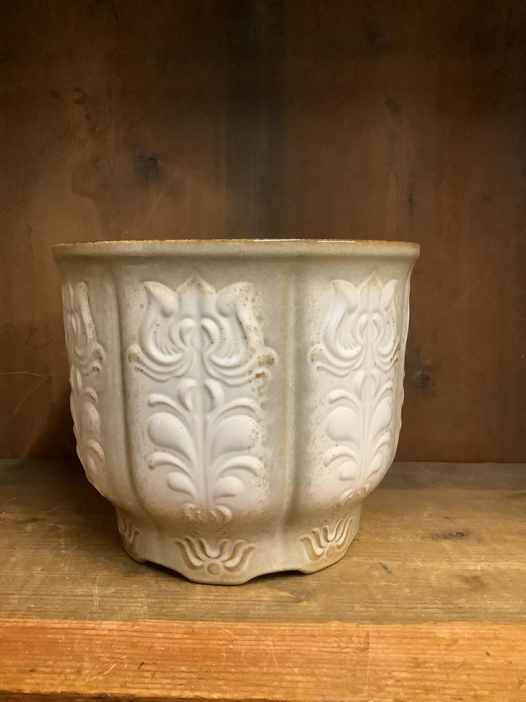 Grote  vintage pot West Germany ,tulp decor, Ophalen of Verzenden