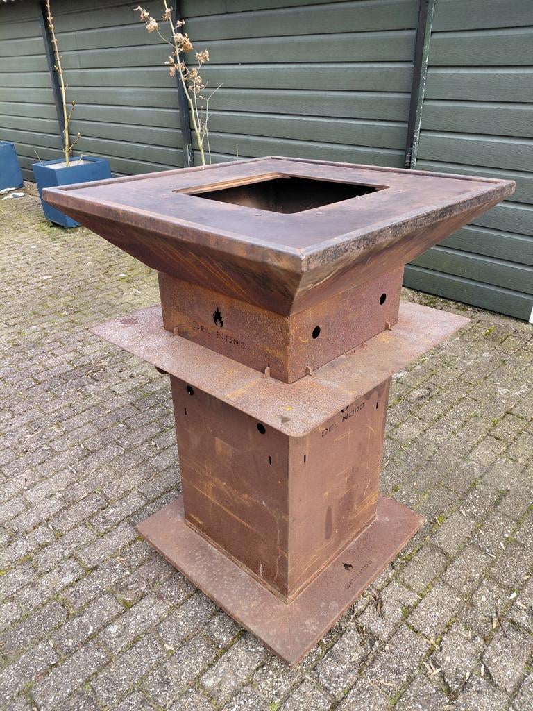 Del Nord BBQ grill plaat - Robuuste Cortenstaal Buitenhaard, Ophalen of Verzenden, Gebruikt