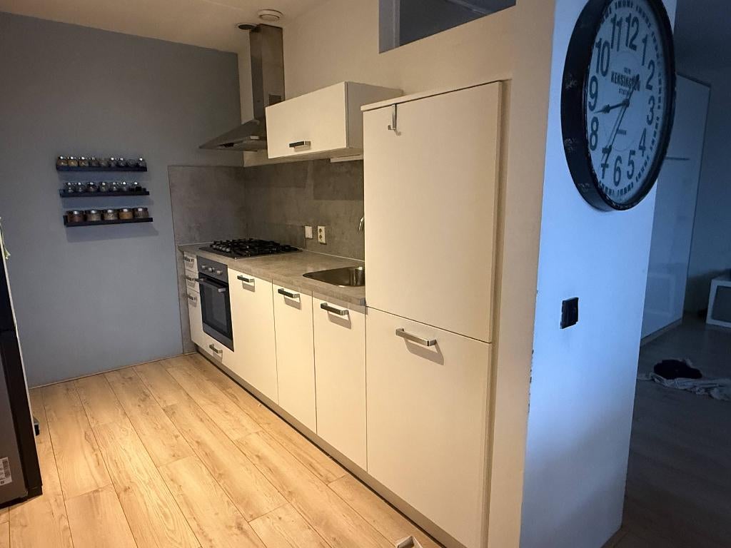 Complete keuken te koop (2016) – incl. apparatuur, Ophalen, Gebruikt, Wit, Enkelwandige keuken