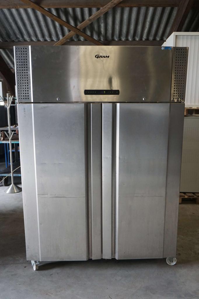 Gram Dubbele hoerca koeling rvs koelkast dubbeldeurs, Gebruikt, Niet ingevuld, Koelen en Vriezen, Niet ingevuld