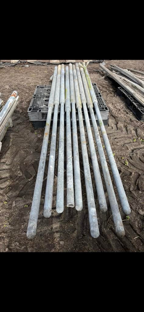 Set van 8 +1 verkeersbordpalen flespalen, Ophalen, Gebruikt