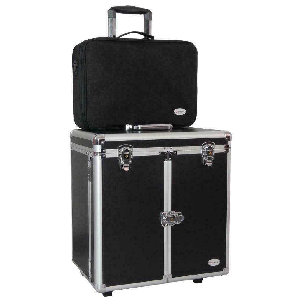 Aluminium pedicure koffer + Nylon tas, zwart!, Zwart, Nieuw, Ophalen of Verzenden, Handen en Nagels