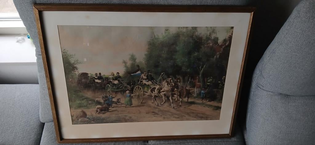 Antiek schilderij, Antiek en Kunst, Kunst | Schilderijen | Klassiek, Ophalen of Verzenden