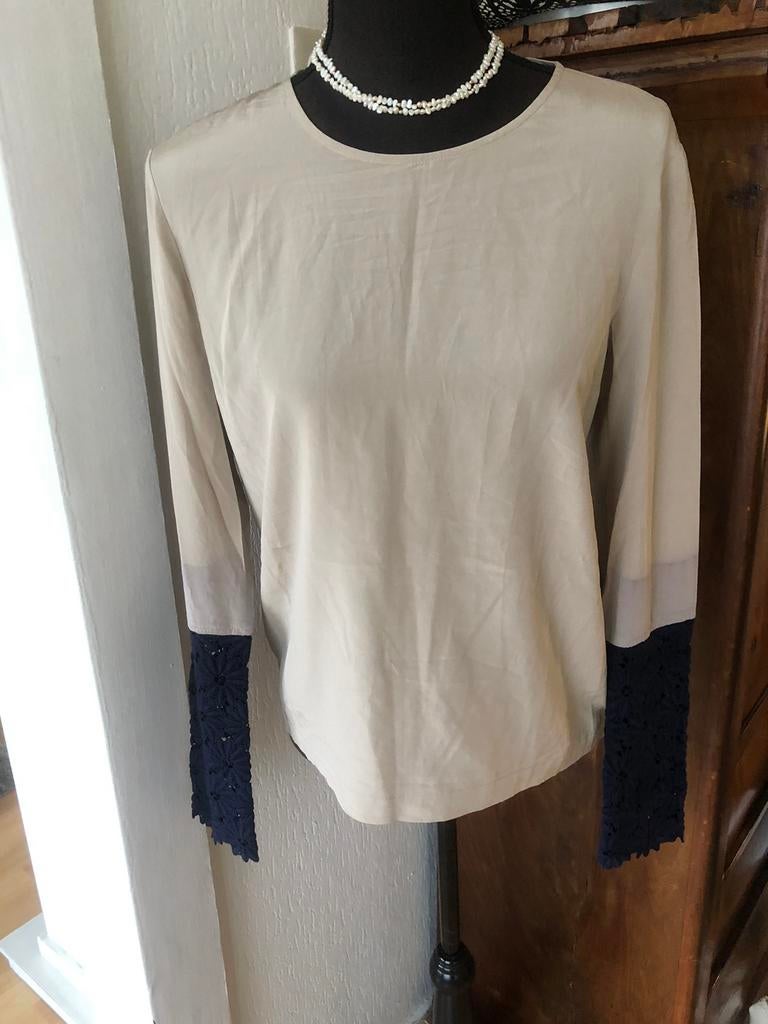 Steffen schraut zijde blous 36, Kleding | Dames, Blouses en Tunieken, Verzenden, Zo goed als nieuw, Maat 36 (S), Beige