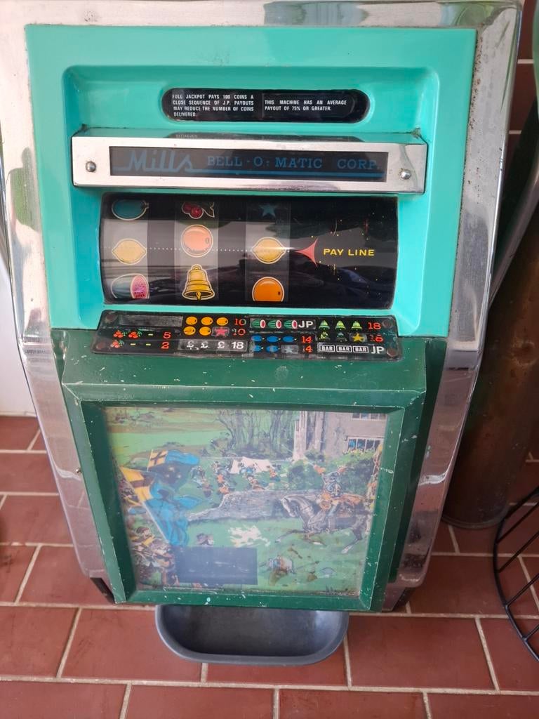 Vintage Mills Bell-O-Matic eenarmige bandiet gokkast 1964, Verzamelen, Automaten | Gokkasten en Fruitautomaten, Ophalen