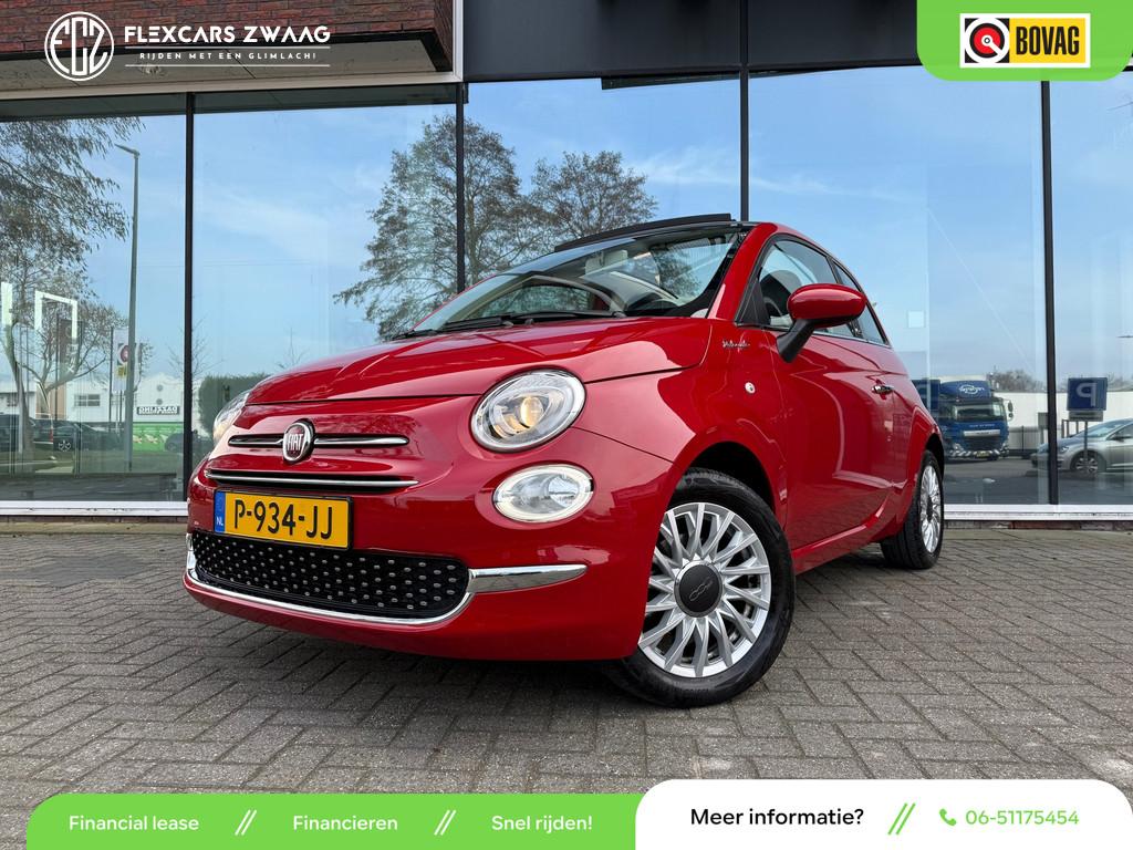 Fiat 500C 1.0 Hybrid Dolcevita - Navi - Airco - Parkeerhulp, 4 stoelen, Leder en Stof, Bedrijf, Handgeschakeld