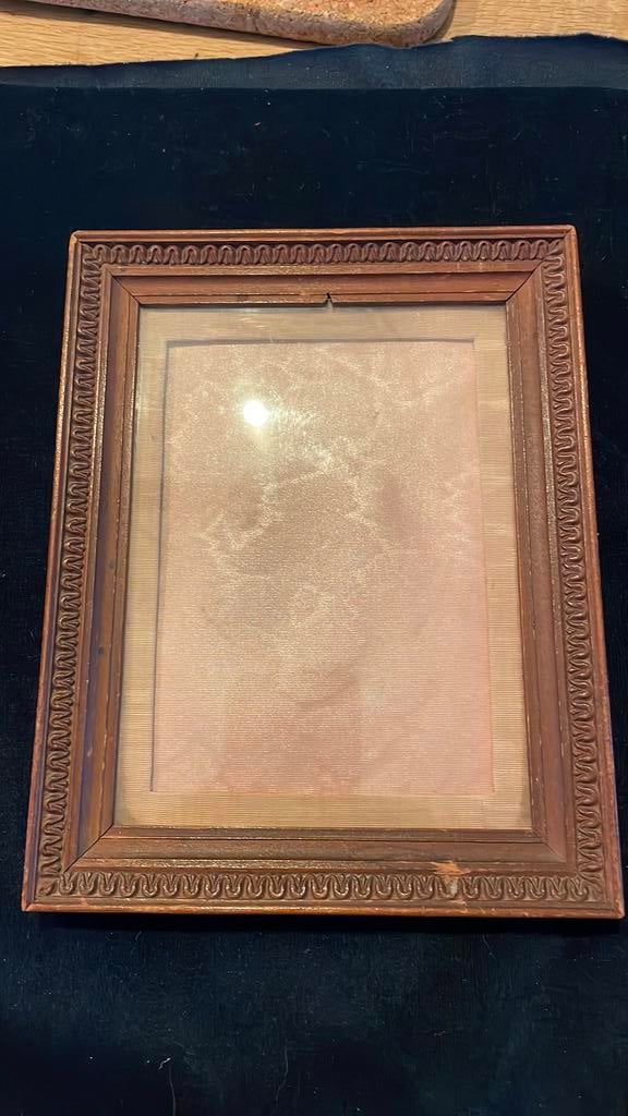 Oud Houten fotolijstje, Antiek en Kunst, Curiosa en Brocante, Ophalen of Verzenden