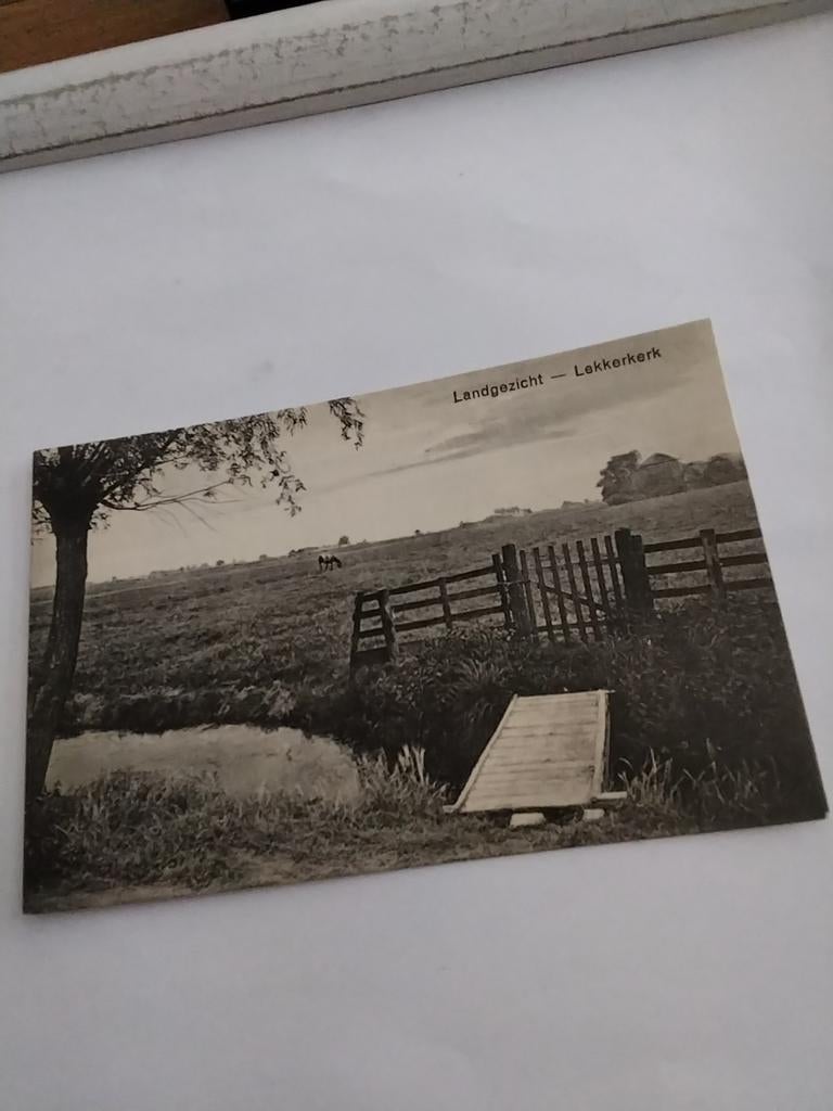 LEKKERKERK. LANDGEZICHT, Verzamelen, Ansichtkaarten | Nederland, Ophalen of Verzenden, Voor 1920, Zuid-Holland