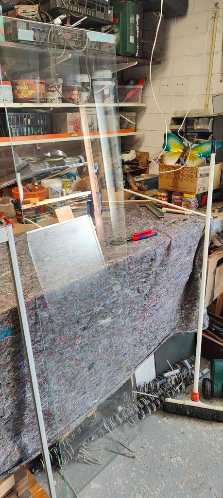 Helioz vitrinekast onderdelen: deur, glasplaat, planken, Huis en Inrichting, Kasten | Vitrinekasten, Ophalen, Minder dan 50 cm