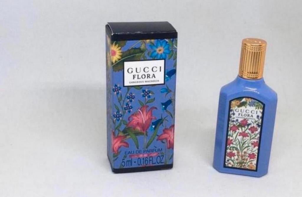 Parfum miniatuur Gorgeous Magnolia Gucci 5 ml edp, Verzamelen, Parfumverzamelingen, Verzenden, Nieuw, Miniatuur, Gevuld