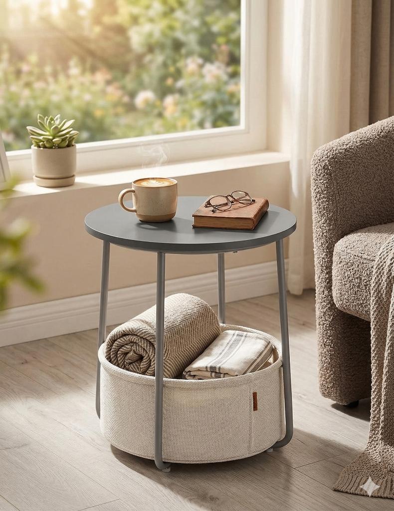 VASAGLE bijzettafel met opbergruimte, Relaxdays GmbH, Nieuw, Info@relaxdays.de, Ophalen