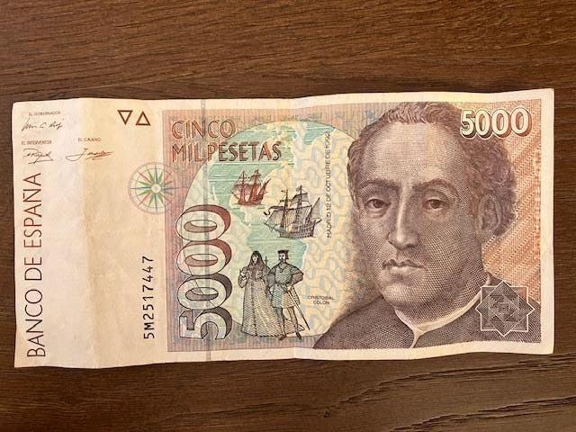 Spanje 5000 pesetas, Postzegels en Munten, Bankbiljetten | Europa | Niet-Eurobiljetten, Ophalen of Verzenden, Overige landen, Los biljet