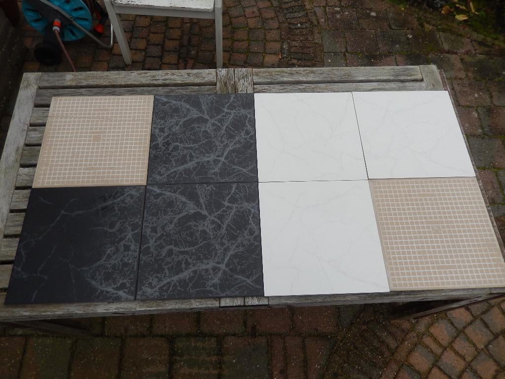 witte & zwarte Impronta keramieke vloertegels 32.1 x 32.1 cm, Doe-het-zelf en Verbouw, Tegels, Ophalen, Keramiek, Nieuw, 20 tot 40 cm