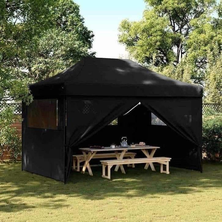 Partytent, Paviljoen, 3x4, Easy-up, Met Zijwanden, Zwart, Partytent, Minder dan 4 meter, Nieuw, 2 meter of meer