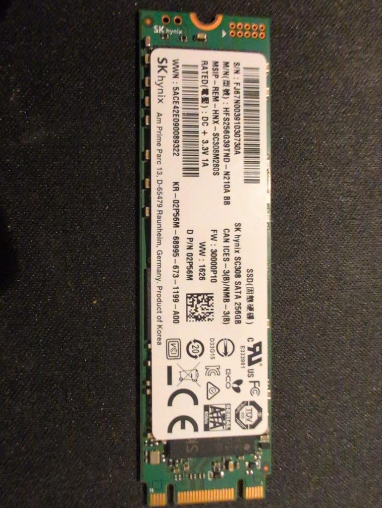 SK hynix M.2 SATA SSD 256GB, Computers en Software, Harde schijven, Ophalen