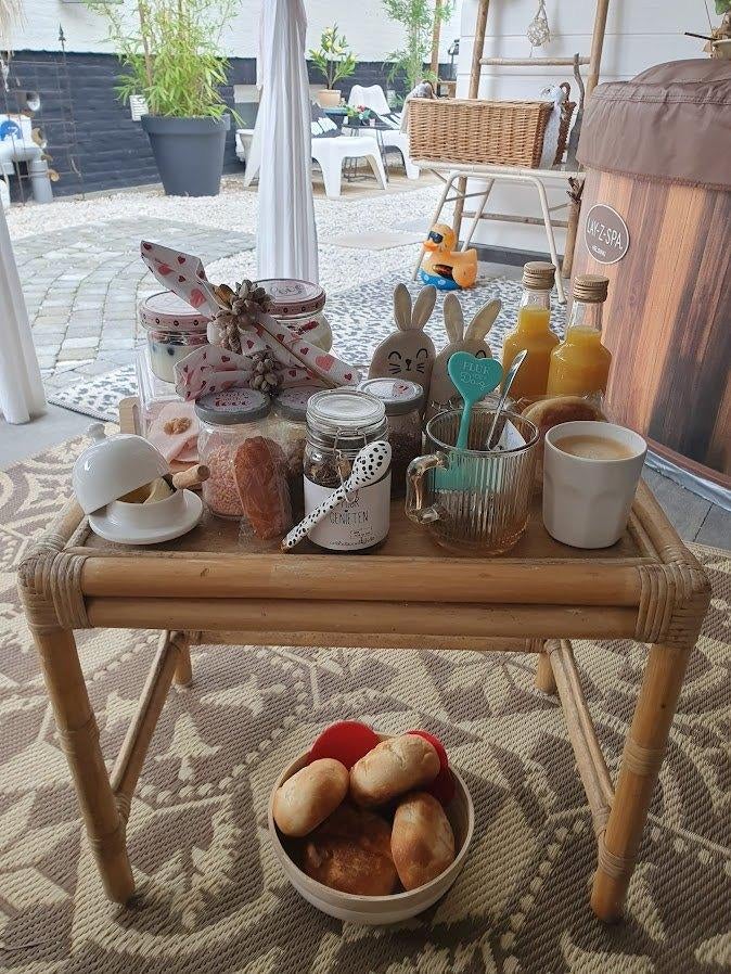 Vintage Bali bamboe tafeltje, Huis en Inrichting, Tafels | Salontafels, Ophalen, Gebruikt, 50 tot 100 cm, 50 tot 100 cm