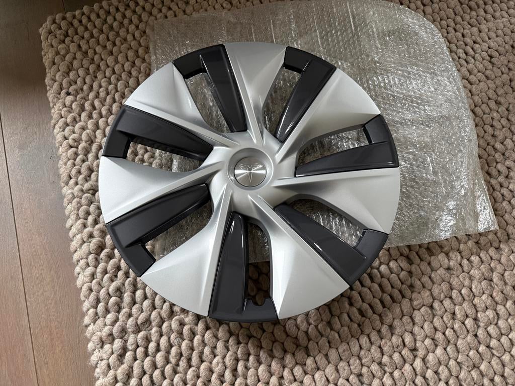 Tesla wieldoppen Gemini Light origineel, Auto diversen, Wieldoppen, Ophalen, Zo goed als nieuw