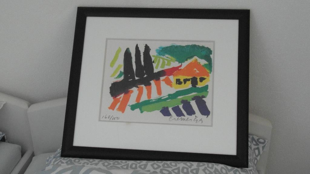 JAN CREMER ; zeefdruk TOSCANE, ingelijst, gesigneerd, Ophalen of Verzenden