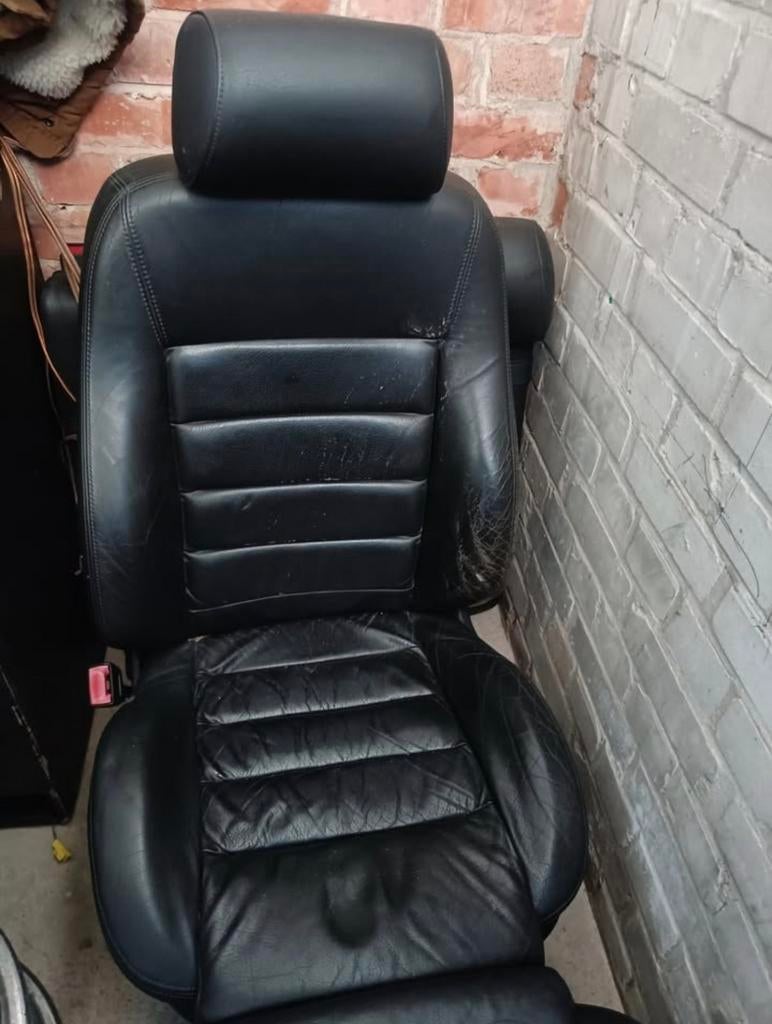 Audi A6 C5 Interieur - Zwart Lederen Stoelen Set, Ophalen of Verzenden, Gebruikt, Audi