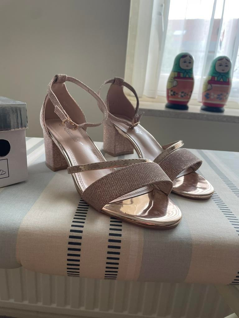 Hakken rose goud / champagne glitter, Ophalen of Verzenden, Zo goed als nieuw, Overige kleuren