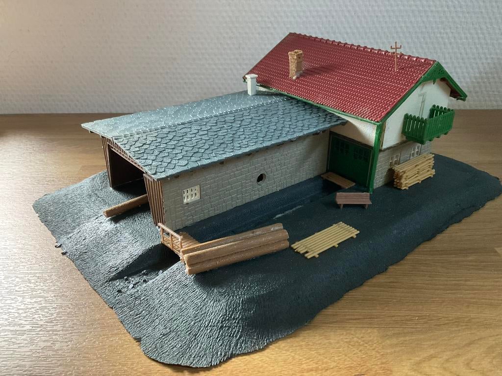 huis H0 - Houtzagerij H0, Overige merken, Gelijkstroom of Wisselstroom, Brug, Tunnel of Gebouw, Ophalen of Verzenden