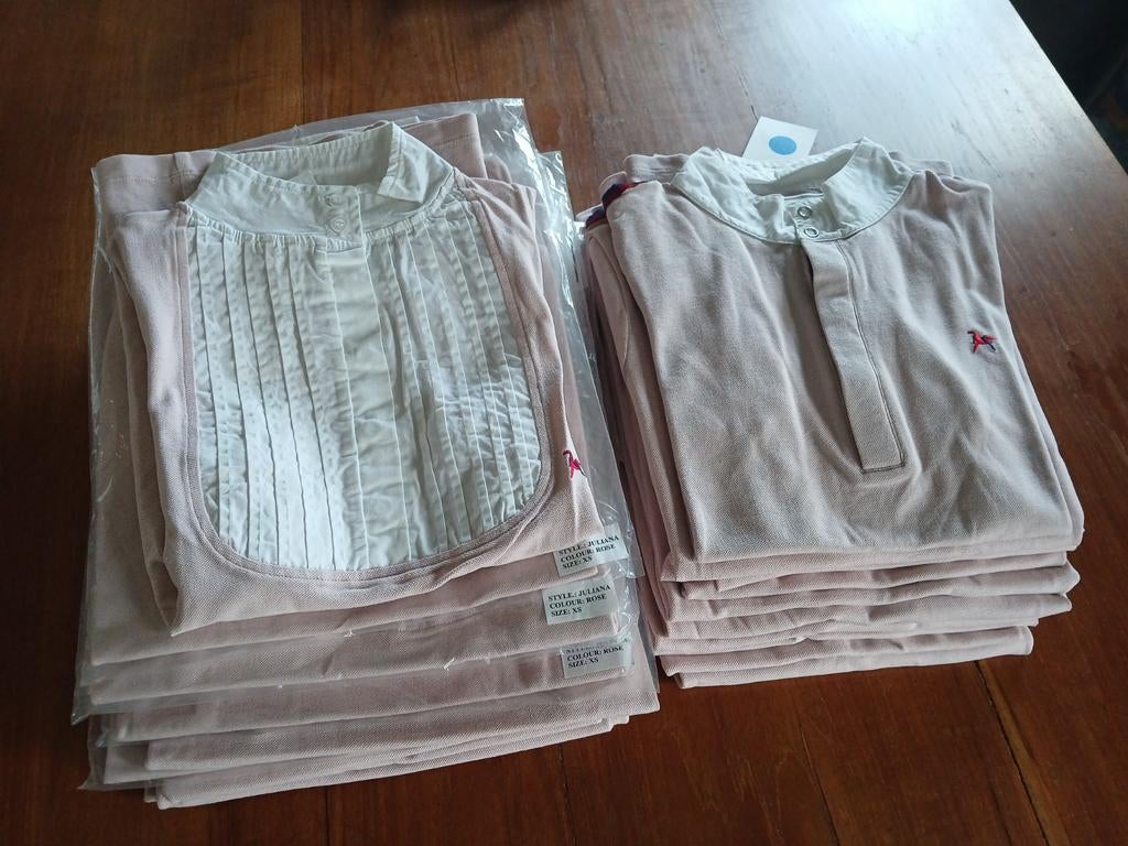 Partij nieuwe paardrijshirts, 24 stuks, maat xxs t/m xl, Dressuur, Nieuw, Ophalen of Verzenden, Dames