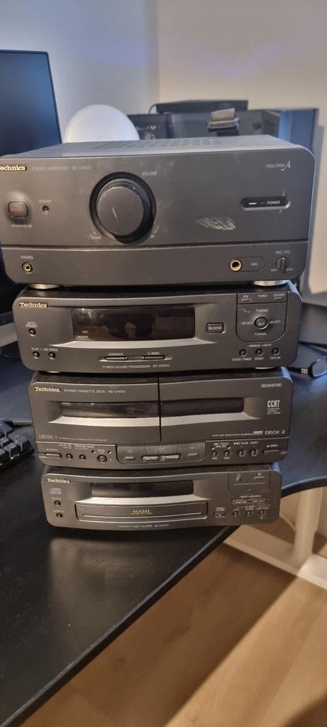 Technics Stereo Toren - Complete Set met CD, Cassette, Tuner, Ophalen of Verzenden, Tuner of Radio