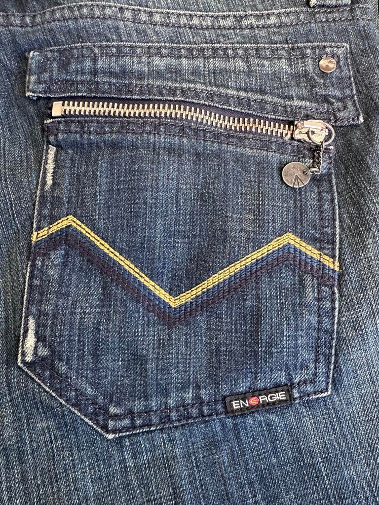 Energie jeans Y2K distressed denim 34x32, Ophalen of Verzenden, Gedragen, Blauw, W33 - W34 (confectie 48/50)