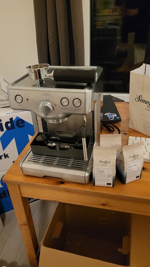 Solis Design Type 110 koffiemachine pistonmachine, Witgoed en Apparatuur, Koffiezetapparaten, Ophalen, Koffiemachine, Gemalen koffie