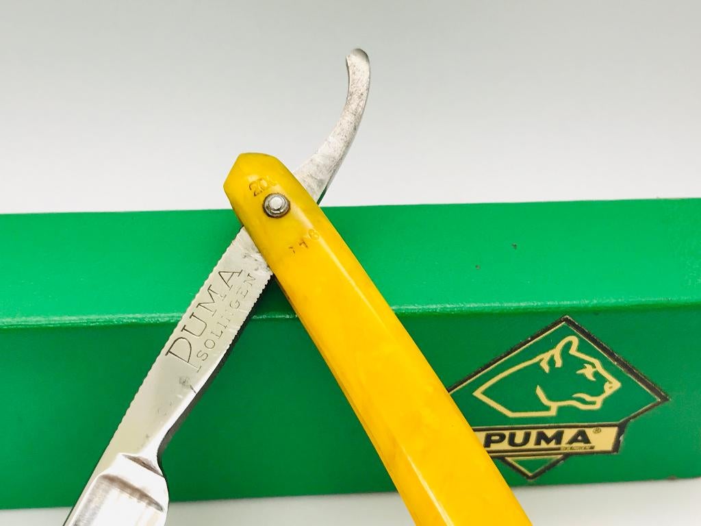 Vintage PUMA Razor Knife Rasiermesser Straight im Original, Ophalen of Verzenden, Zo goed als nieuw