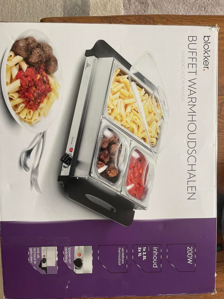 Blokker Buffet Warmhoudschalen - Handig voor in Huis, Ophalen of Verzenden, Zo goed als nieuw
