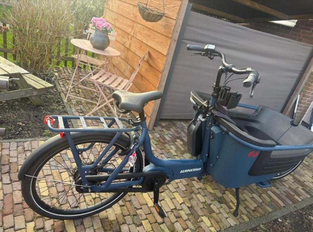 Winora bakfiets, Elektrisch, Zo goed als nieuw, 2 kinderen, Ophalen